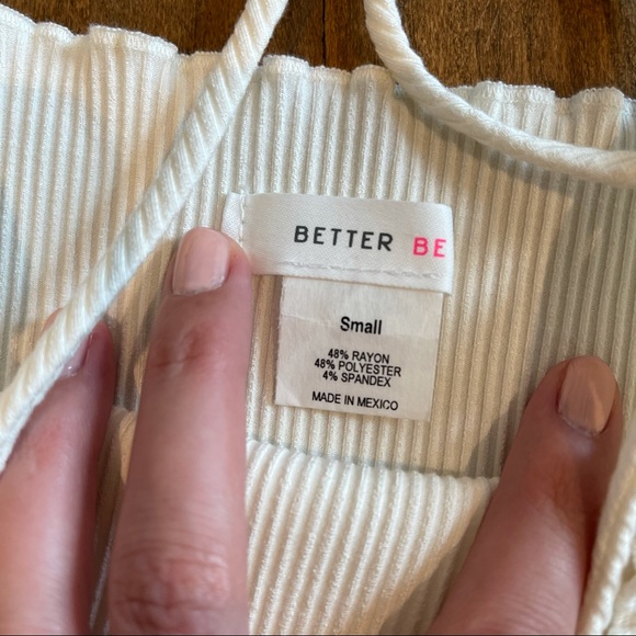 BETTER BE RUFFLE RIBBED CROP - Picture 3 of 7